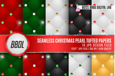 Seamless Christmas Tufted Pearl Papers
