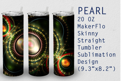 Tumbler Straight 20 OZ Sublimation Pearl Wrap Design