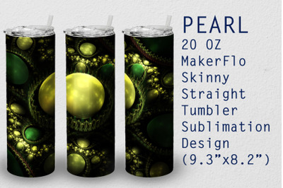 Tumbler Straight 20 OZ Sublimation Pearl Wrap Design