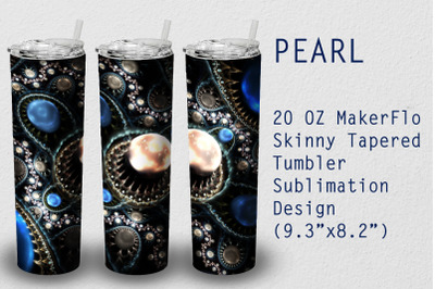 Tumbler Tapered 20 OZ Sublimation Pearl Wrap Design