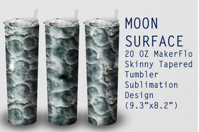 Tumbler Tapered 20 OZ Sublimation Moon Surface Wrap Design