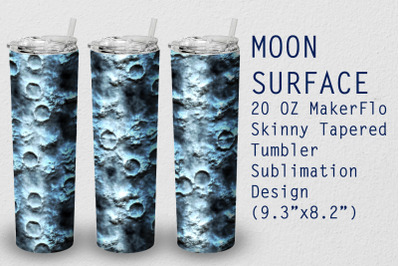 Tumbler Tapered 20 OZ Sublimation Moon Surface Wrap Design
