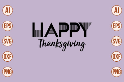 Happy Thanksgiving svg cut file