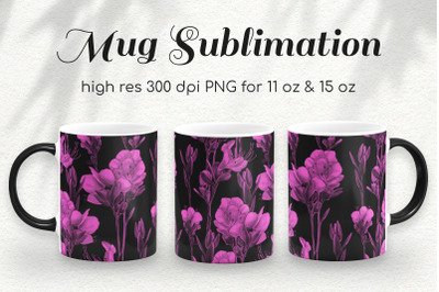 Pink Rhododendron Flower 11 &amp; 15 Oz Coffee Mug Sublimation