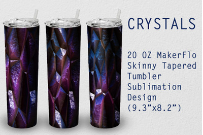 Tumbler Tapered 20 OZ Sublimation Crystal Wrap Design