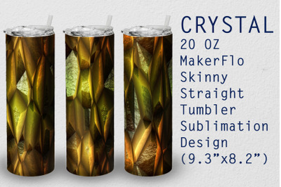 Tumbler Straight 20 OZ Sublimation Crystal Wrap Design