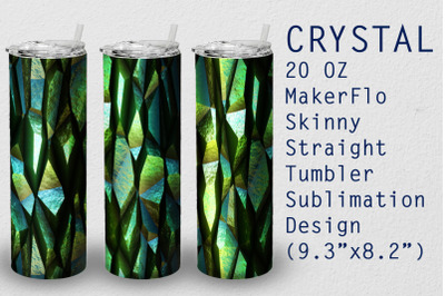 Tumbler Straight 20 OZ Sublimation Crystal Wrap Design