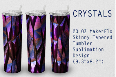 Tumbler Tapered 20 OZ Sublimation Crystal Wrap Design