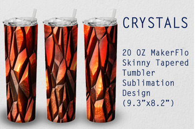 Tumbler Tapered 20 OZ Sublimation Crystal Wrap Design