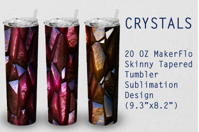 Tumbler Tapered 20 OZ Sublimation Crystal Wrap Design