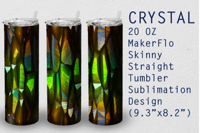 Tumbler Straight 20 OZ Sublimation Crystal Wrap Design