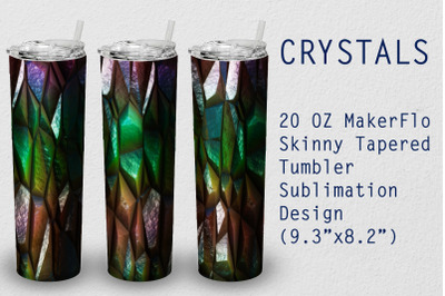 Tumbler Tapered 20 OZ Sublimation Crystal Wrap Design