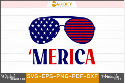 Merica-Independence Day Design Svg Png USA