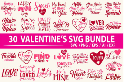 Valentines  SVG Bundle