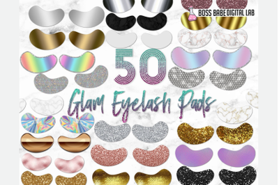 Glam Eyelash Pads Clipart: &quot;Eyelash Pads CLIPART&quot; Eyelash Extension Pa