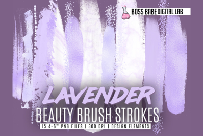 Lavender Beauty Brush Strokes