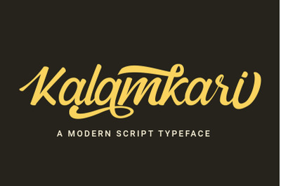 Kalamkari - A Modern Script Typeface