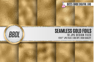 Seamless Gold Metallic Foil Textures
