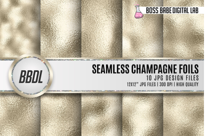 Seamless Champagne Metallic Foil Textures