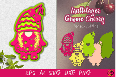 3D Gnome &quot;Cherry&quot;. SVG