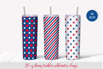 American Patriotic Tumbler Sublimation Wrap