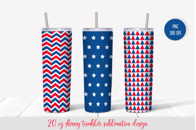 American Patriotic Skinny Tumbler Wrap