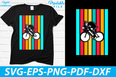 Vintage Bicycling Silhouette Sublimation