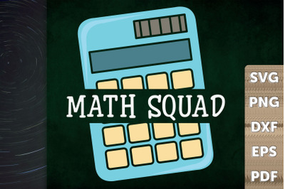 Vintage Math Squad Gift For Teacher