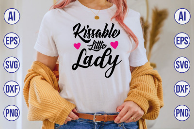 Kissable Little Lady svg cut file