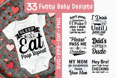 Funny Baby Quotes SVG Bundle, newborn Sayings, Toddler