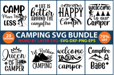 Camping Svg Bundle, Camp Life Svg, Campfire Svg, Vacation Svg, Camping