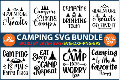 Camping Svg Bundle, Camp Life Svg, Campfire Svg, Vacation Svg, Camping