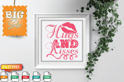 Hugs And Kisses Cupid Svg Cut file