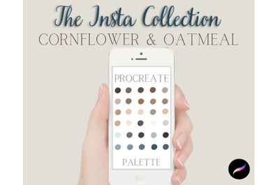 Procreate Instagram Colour Palette Cornflower &amp; Oatmeal