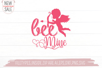 Bee Mine&3D;2 Cupid Svg Cut file