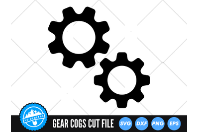 Gears SVG | Gear Cogs Cut File | Steampunk Clip Art