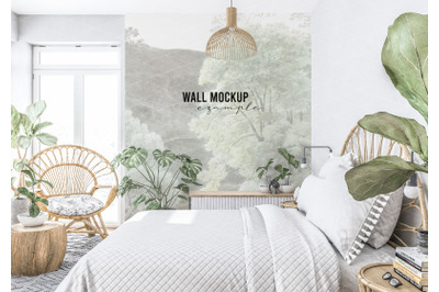 Wall mockup, Wall paper mockup