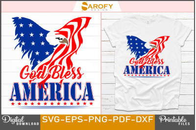 God Bless America-vector American Eagle