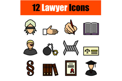 Lawyer Icon Set