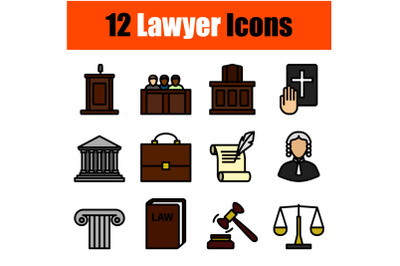 Lawyer Icon Set