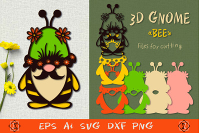 3D Gnome &quot;Bee&quot;. SVG