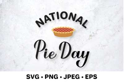 National Pie Day lettering