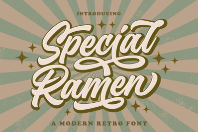 Special Ramen - Retro Vintage font