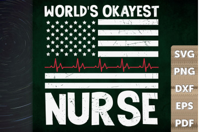 Funny Nurse Worlds Okayest Nurse