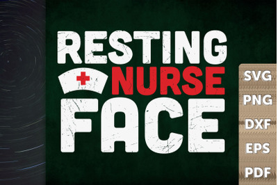 Nurse Funny Gifts Resting Nurse Face