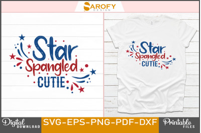 Star Spangled Cutie Design for 4th July