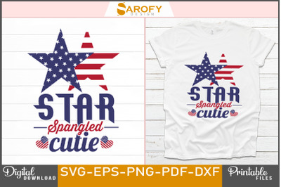 4th of July T-shirt Design Printable Svg