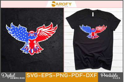 Eagle vector of July-design with USA Flag them