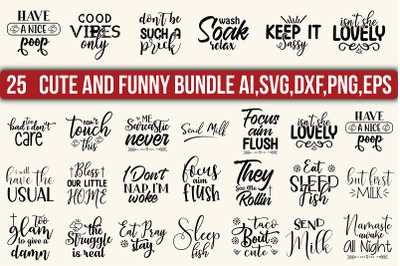 Cute And Funny SVG Bundle