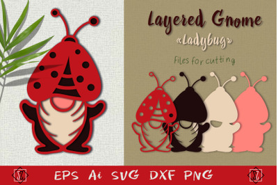Layered Gnome &quot;Ladybug&quot;. SVG